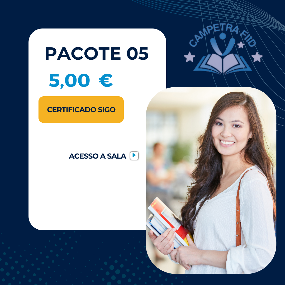 PACOTE 05 - 5,00€ (Apenas Certificado)